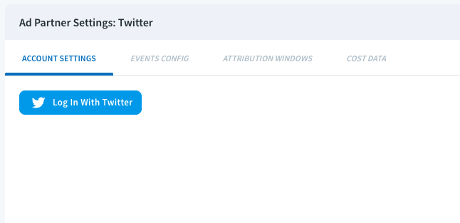 Branch direct ad partner integration login flow with Twitter.